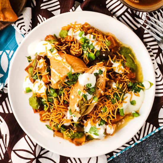 Samosa Chaat - Recipe photo by AllWaysDelicious