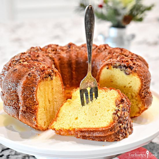 Butter Pecan Rum Cake - Recipe photo by Encharted Cook