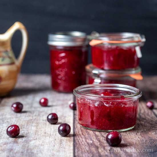 Quick and Easy Cranberry Jam - Recipe photo by hearthandvine
