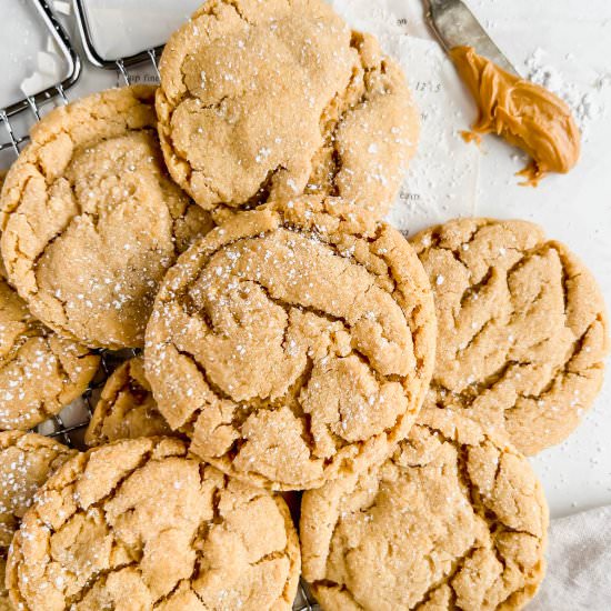 Peanut Butter Crinkle Cookies - Recipe photo by apaigeofpositivity