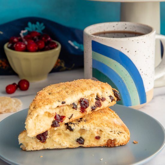 Cranberry Ginger Scones - Recipe photo by senseandedibility