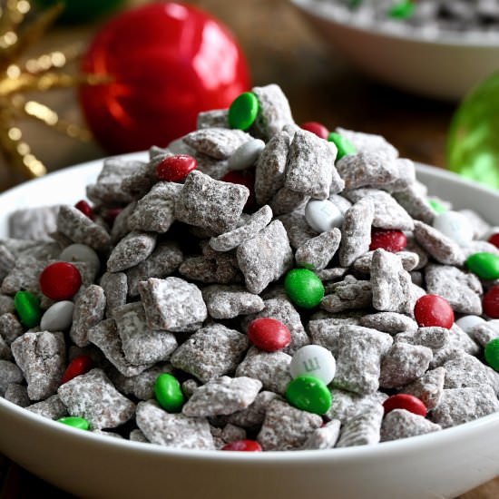 Christmas Puppy Chow - Recipe photo by justataste