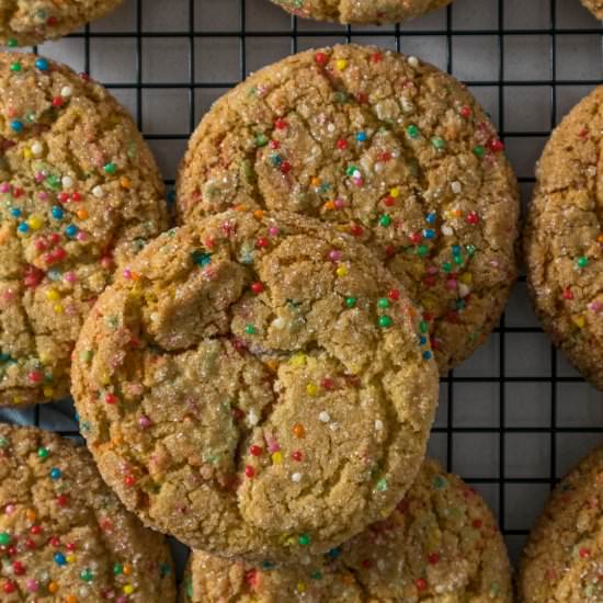 Sugar cookies with sprinkles - Recipe photo by saltyginger