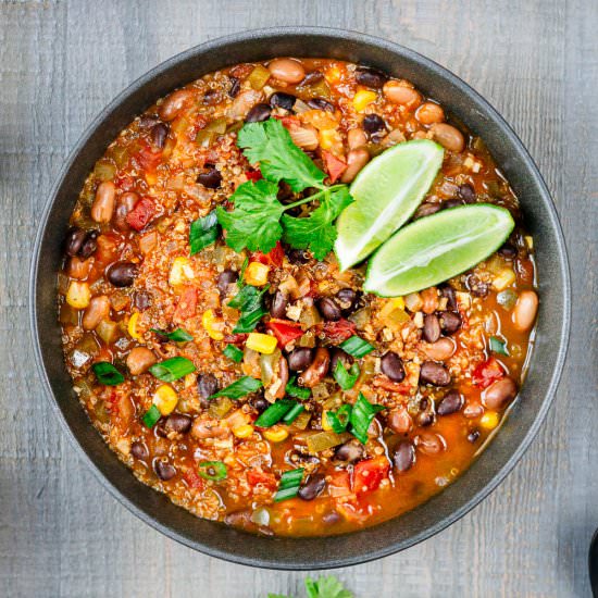 Instant Pot Vegetarian Chili - Recipe photo by Share the Spice