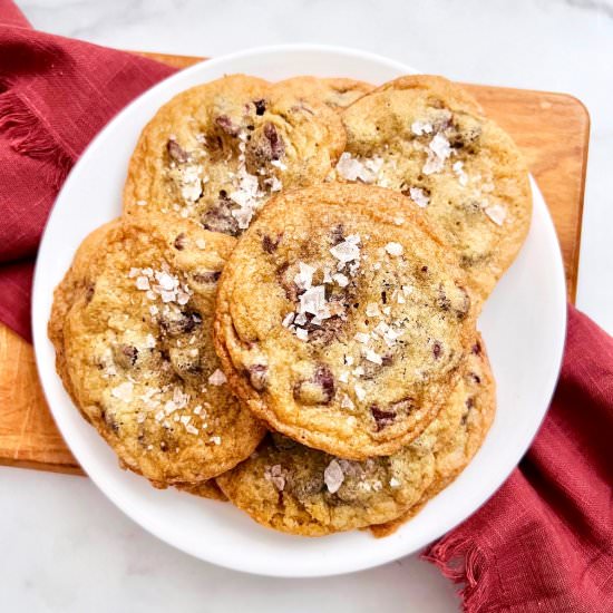 Salted Toffee Chocolate Chip Cookie - Recipe photo by theshortordercook