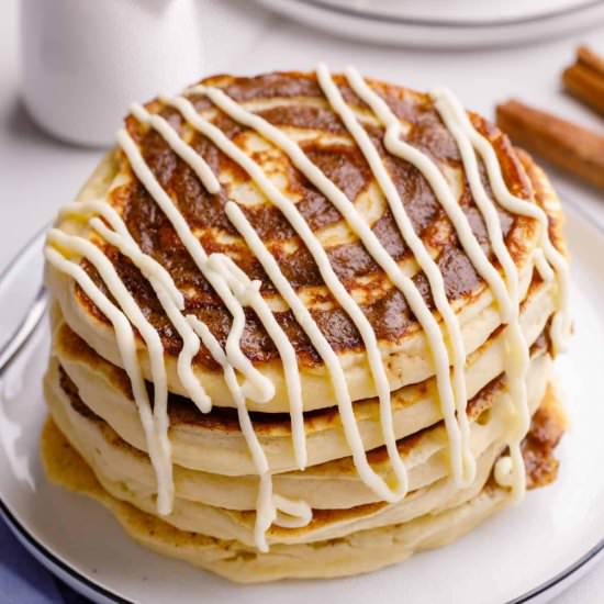 Easy Cinnamon Roll Pancakes - Recipe photo by AllThingsMamma