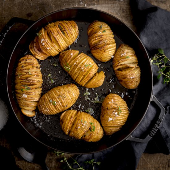 Hasselback Potatoes - Recipe photo by KitchenSanctuary