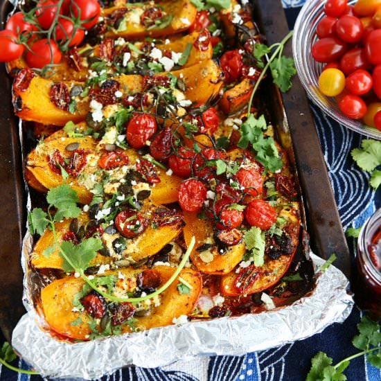 Roasted Pumpkins with Feta, Pepita - Recipe photo by angiesrecipes
