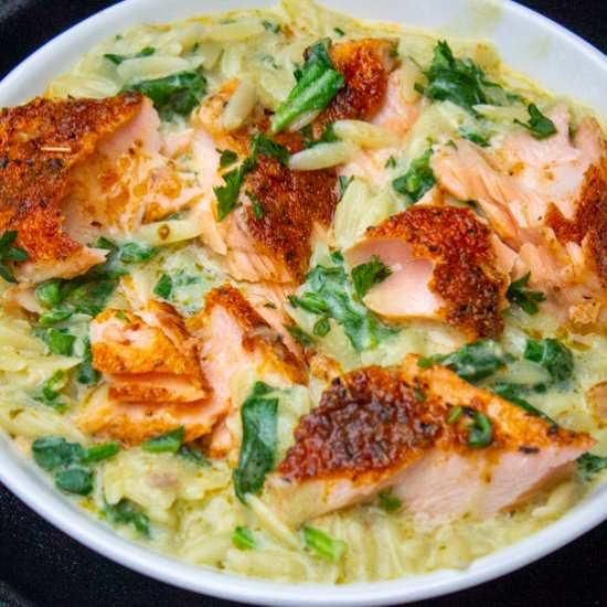 Creamy Salmon Pasta - Recipe photo by Two Kooks In The Kitchen