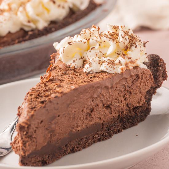 Low Carb Triple Chocolate Pie - Recipe photo by debsdailydish