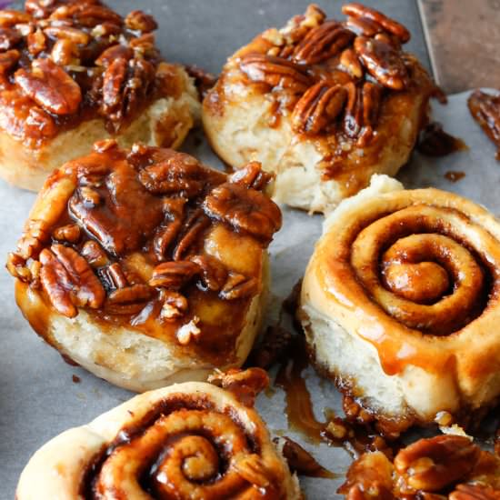Vegan Maple Pecan Sticky Buns - Recipe photo by cookingwithparita