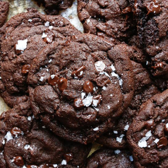 Vegan Double Chocolate Chip Cookies - Recipe photo by cookingwithparita