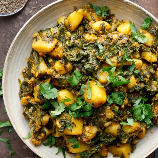 Authentic Aloo Palak - Recipe photo by cookingwithparita
