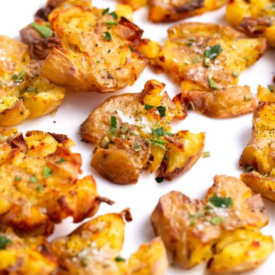 Crispy Smashed Potatoes - Recipe photo by AllThingsMamma