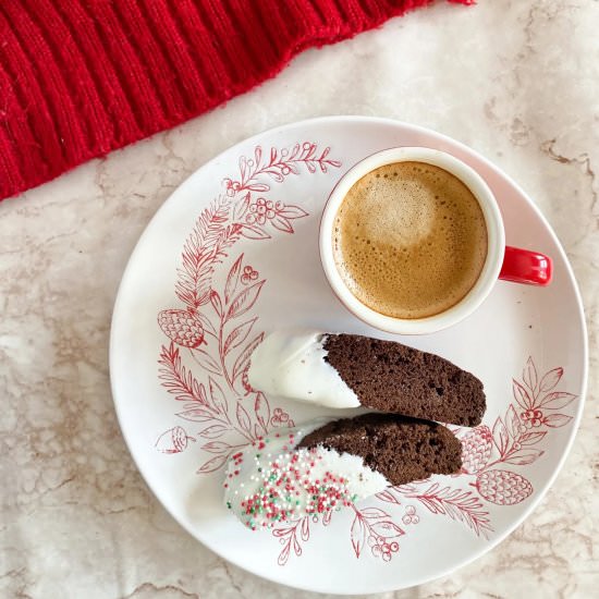 Chocolate Gingerbread Biscotti - Recipe photo by northernginger