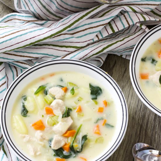 lighter chicken gnocchi soup - Recipe photo by mindyscookingobsession