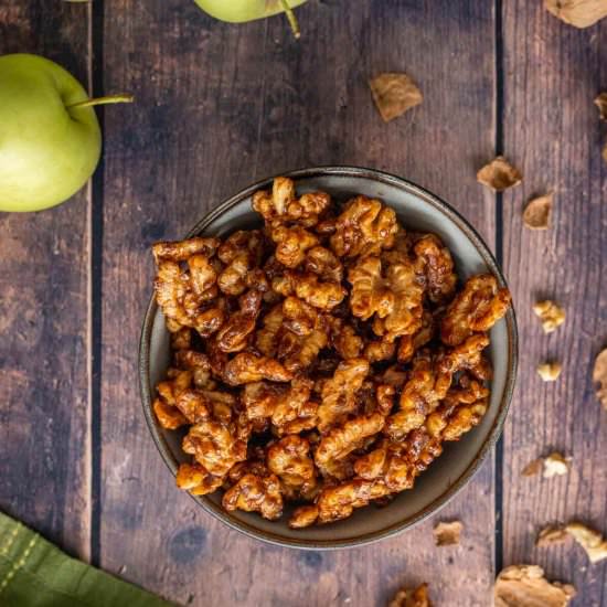 Brown Sugar Candied Walnuts - Recipe photo by Ourplantbasedworld