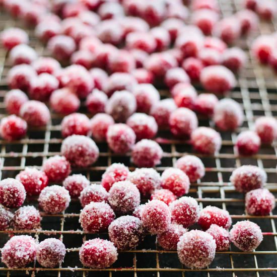 Easy Sugared Cranberries - Recipe photo by ColeyCooks