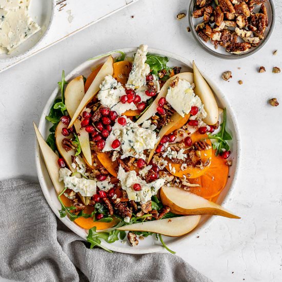Persimmon Arugula Salad - Recipe photo by holistic.foodie