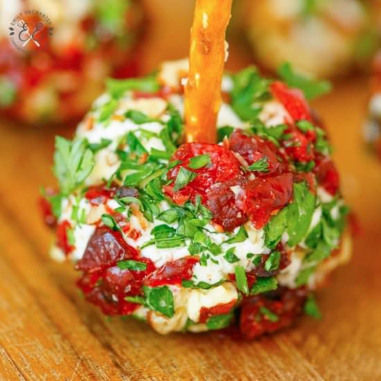 Pecan Cranberry Cheese Ball Bites - Recipe photo by emilyenchanted