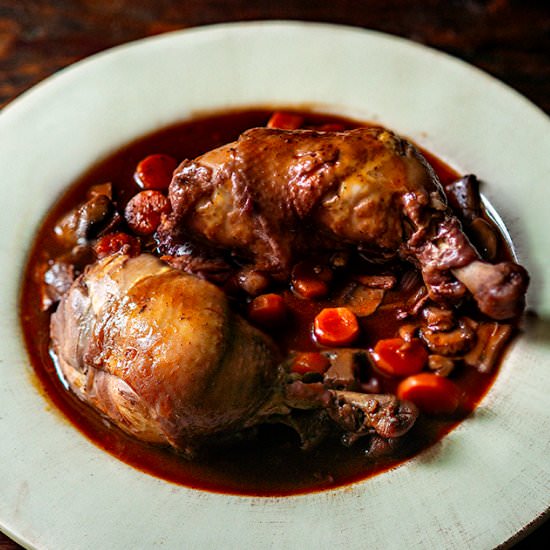 Instant Pot Coq au Vin - Recipe photo by Chicken Fried Kitchen