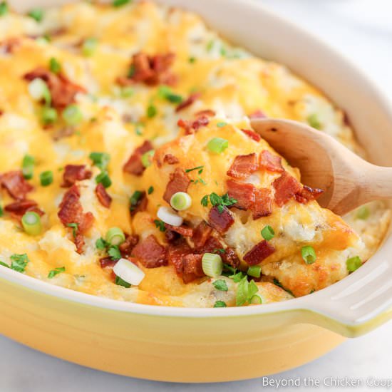Twice Baked Potato Casserole - Recipe photo by BeyondtheCoop