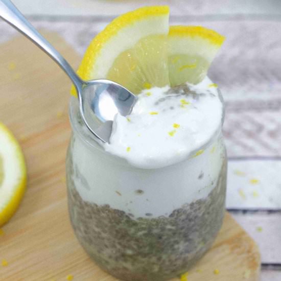 Lemon Protein Chia Seed Pudding - Recipe photo by Fitasamamabear