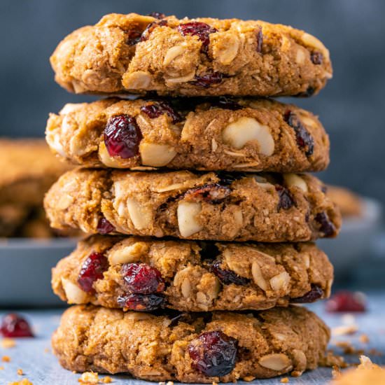 Vegan Oatmeal Cranberry Cookies - Recipe photo by lovingitvegan