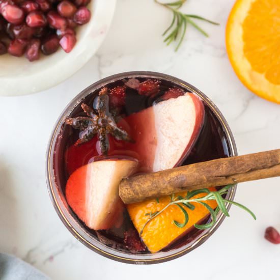 Spiced Holiday Sangria Recipe - Recipe photo by thefreshcooky