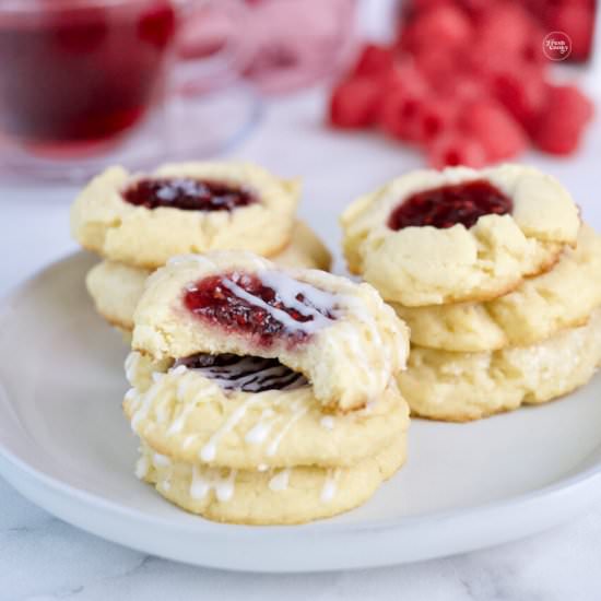 Raspberry Thumbprint Cookies - Recipe photo by thefreshcooky