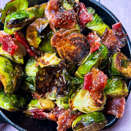 Brussels Sprouts With Candied Bacon - Recipe photo by TastefullyGrace