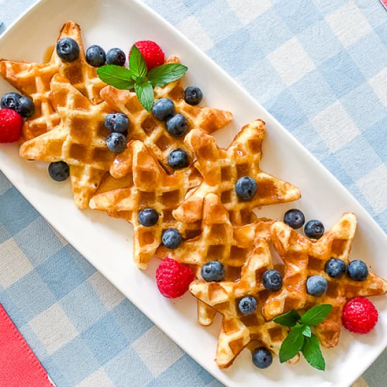 Star-Shaped Waffles - Recipe photo by House of Elyn Ryn