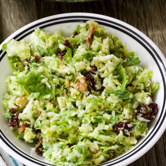 shredded brussels sprout salad - Recipe photo by mindyscookingobsession