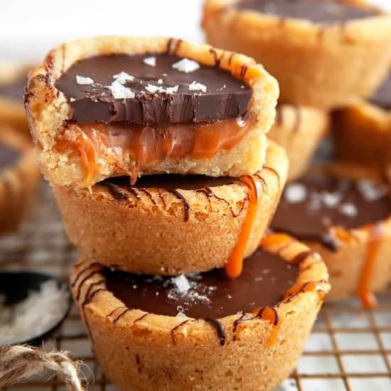 Chocolate Caramel Cookie Cups - Recipe photo by noshingwiththenolands