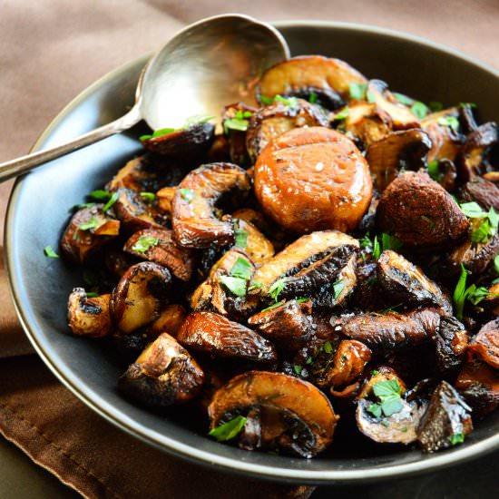 Roasted Mushrooms - Recipe photo by thisishowicook