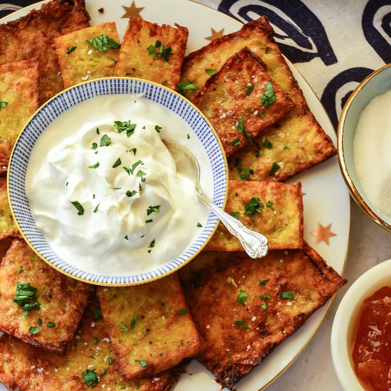 Sheet Pan Latkes - Recipe photo by thisishowicook
