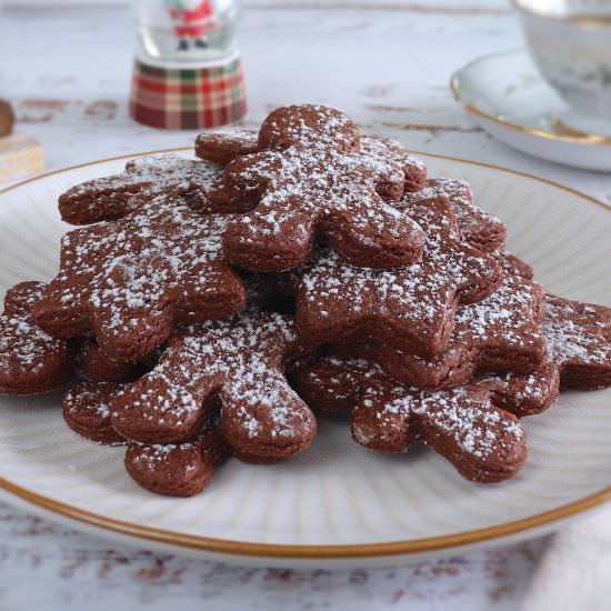 Chocolate Christmas cookies - Recipe photo by Food From Portugal