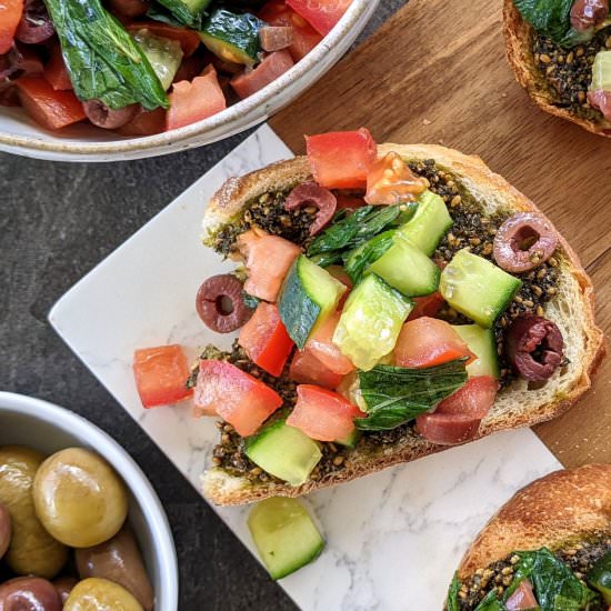 Za'atar bruschetta - Recipe photo by vegbyswati