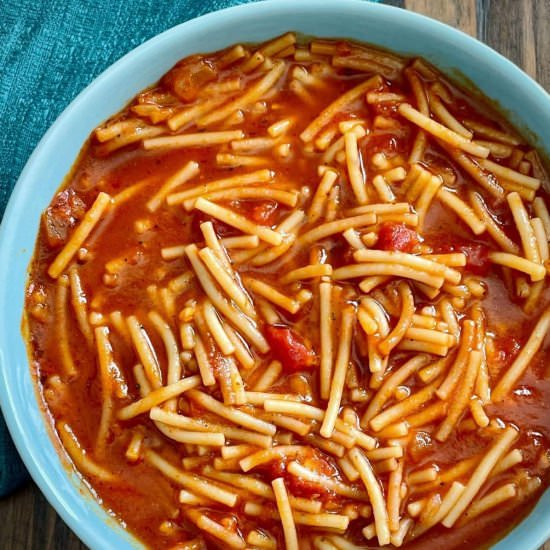 Vegan Sopa de Fideo - Recipe photo by serenetrail