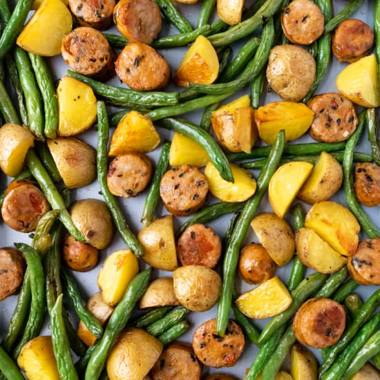 Green Beans, Potatoes, and Sausage - Recipe photo by freshapron