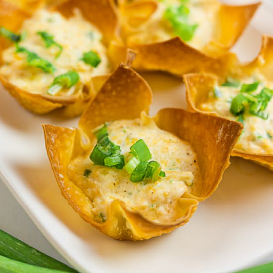 Baked Wonton Jalapeno Cheese Cups - Recipe photo by House of Elyn Ryn