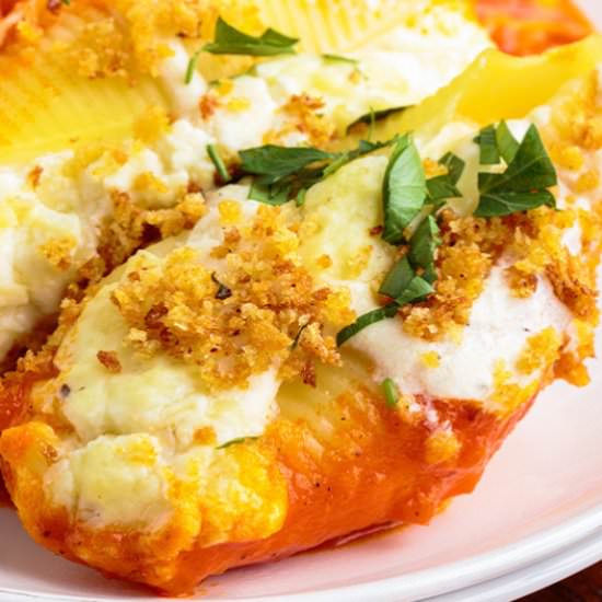 Giant Cheese Stuffed Shells - Recipe photo by The Slow Roasted Italian