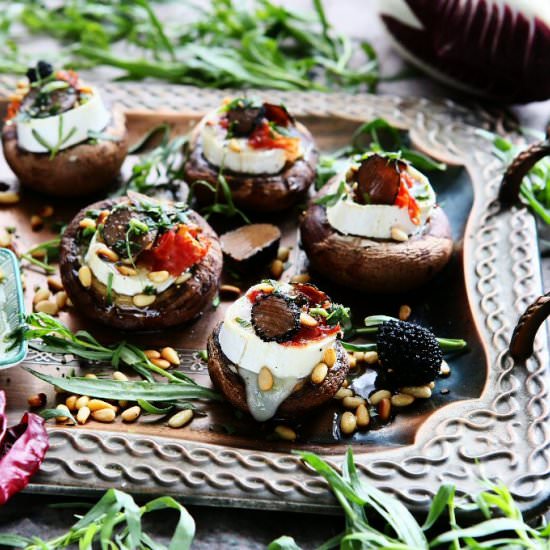 Baked Mushrooms with Goat Cheese, J - Recipe photo by angiesrecipes