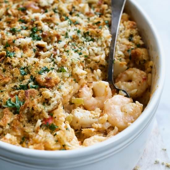 Shrimp & Crab Seafood Casserole - Recipe photo by fromachefskitchen