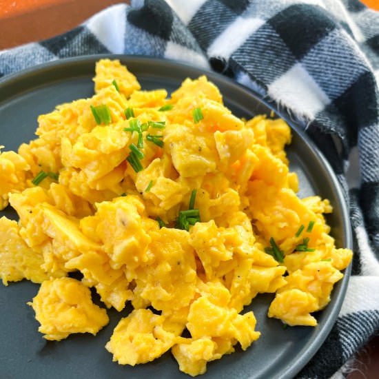 How to Make Fluffy Scrambled Eggs - Recipe photo by TastefullyGrace