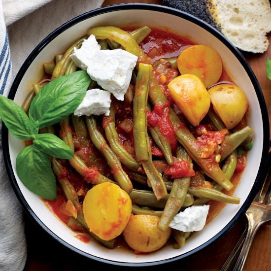Greek Green Beans In Tomato Sauce - Recipe photo by The Greek Foodie