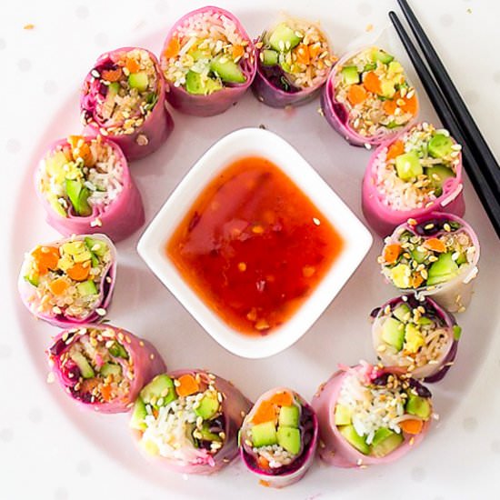 Rice Paper Rolls -with a cool twist - Recipe photo by Two Kooks In The Kitchen