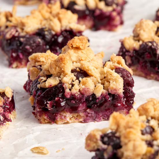 Blueberry Oatmeal Bars - Recipe photo by stressbaking