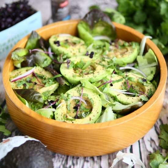 Avocado Salad with Garlicky Anchovy - Recipe photo by angiesrecipes
