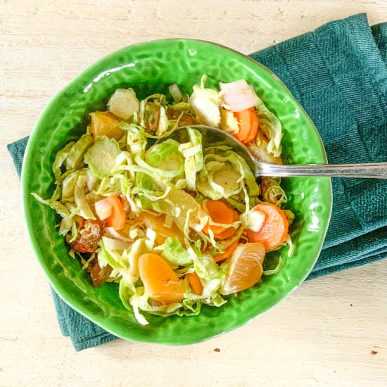Brussels sprout clementine salad - Recipe photo by Healthy Epicurean